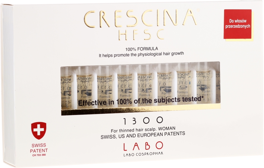 Ampułki do ponownego wzrostu włosów, formuła dla kobiet - Labo Crescina HFSC Re-Growth 1300 — Zdjęcie N1