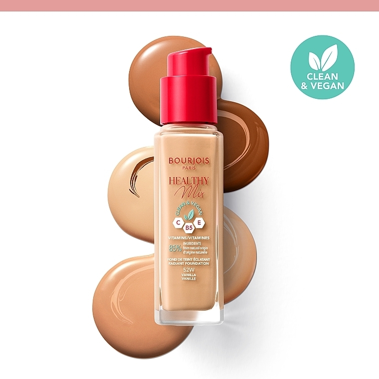 Wegański podkład rozświetlający - Bourjois Healthy Mix Clean & Vegan Foundation — Zdjęcie N3