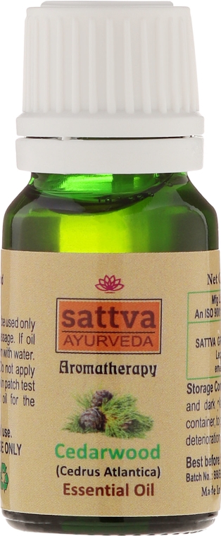 Olejek cedrowy - Sattva Ayurveda Aromatherapy Cedarwood Essential Oil — Zdjęcie N2