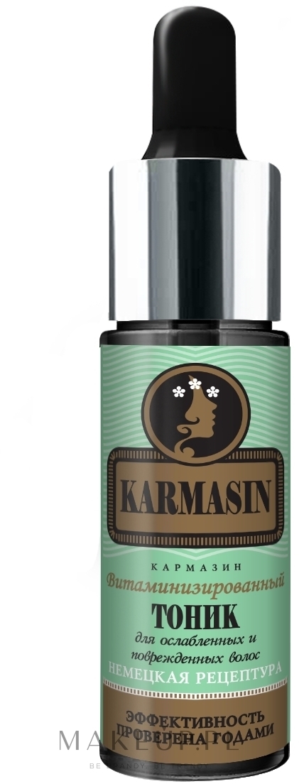 Witaminizujący tonik do włosów osłabionych i zniszczonych - Pharma Group Laboratories Karmasin Toner Hair — Zdjęcie 14 ml