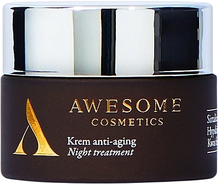 Przeciwzmarszczkowy krem ​​do twarzy na noc - Awesome Cosmetics Anti-Aging Night Treatment — Zdjęcie N1
