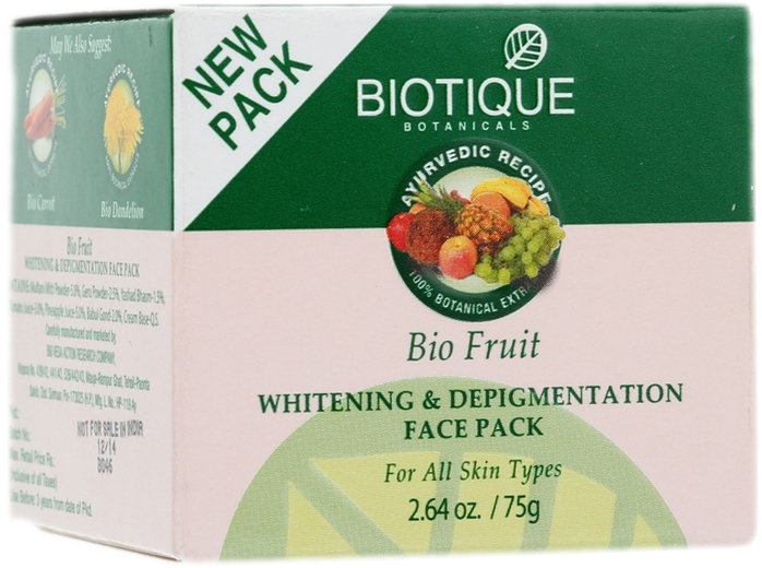 Wybielająca maska z olejem z rokitnika Bioowoce - Biotique Fruit Whitening & Depigmentation Facewash — Zdjęcie N1