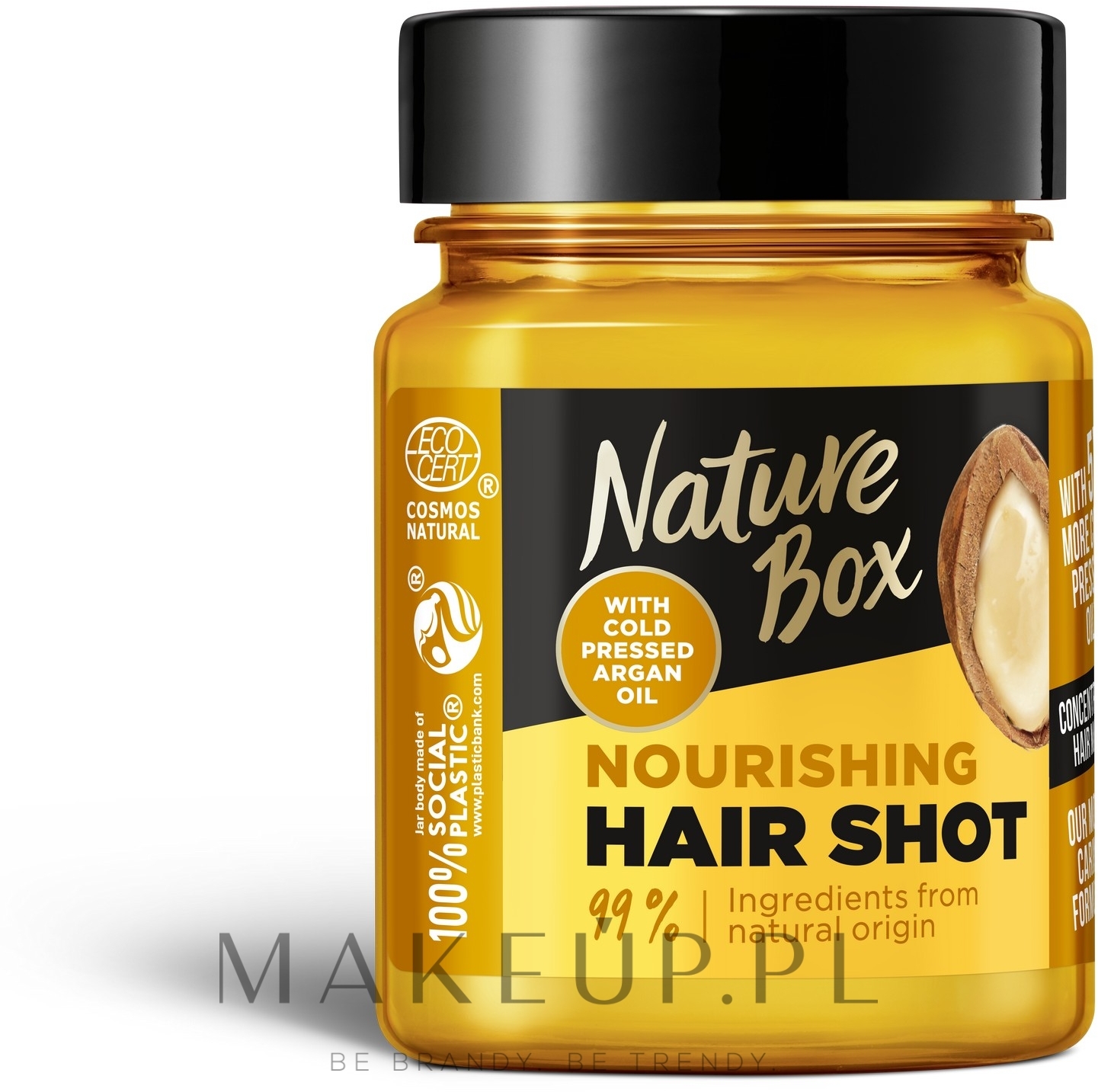 Odżywcza maska do włosów z olejkiem arganowym - Nature Box Argan Oil Nourishing Hair Shot — Zdjęcie 60 ml