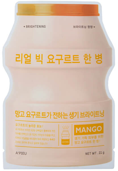 Maska na tkaninie do twarzy Jogurt mango - A'Pieu Real Big Yogurt One-Bottle Mango