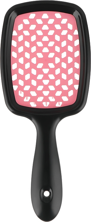 Szczotka do włosów, czarna z jasnoróżowymi zębami - Kodi Professional Soft Touch Hairbrush — Zdjęcie N2