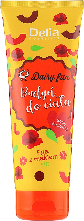 Budyń do ciała Figa z makiem - Delia Dairy Fun — Zdjęcie N1