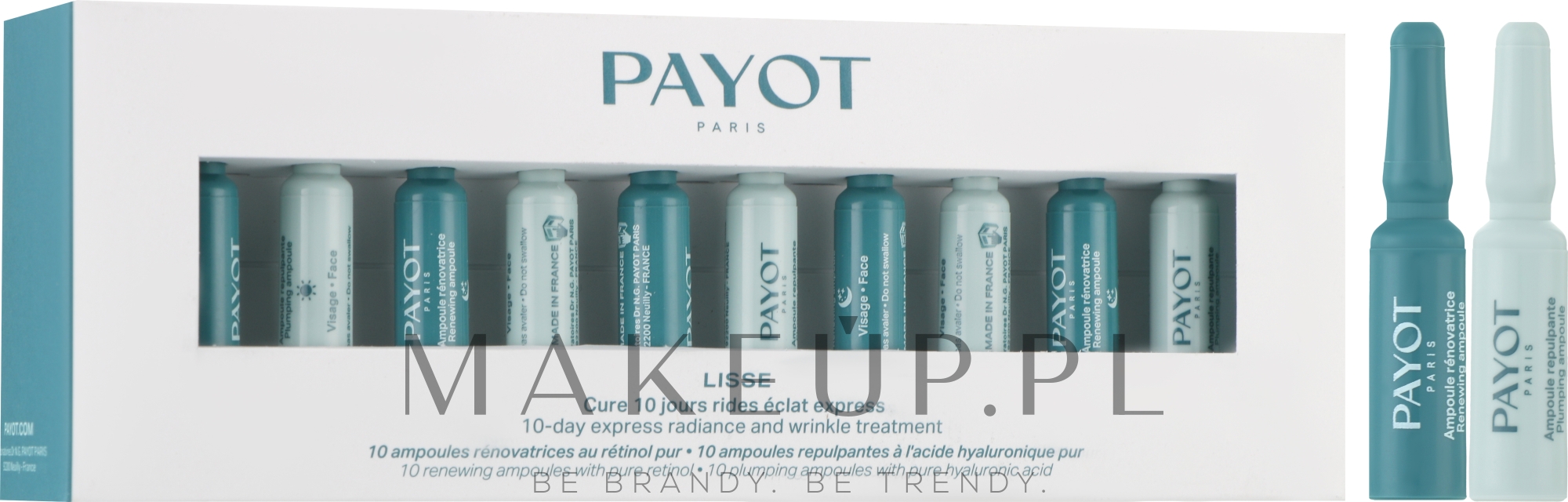 10-dniowy ekspresowy zabieg rozświetlający i przeciwzmarszczkowy - Payot Lisse 10-Day Express Radiance and Wrinkles Treatment — Zdjęcie 20 x 1 ml