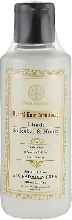 Naturalna ziołowa odżywka do włosów Shikakai i Miód bez SLS - Khadi Natural Shikakai & Honey Hair Conditioner