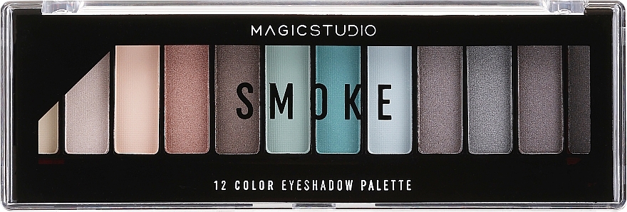 Paleta cieni do powiek - Magic Studio 12 Color Eyeshadow Palette Smoke — Zdjęcie N2