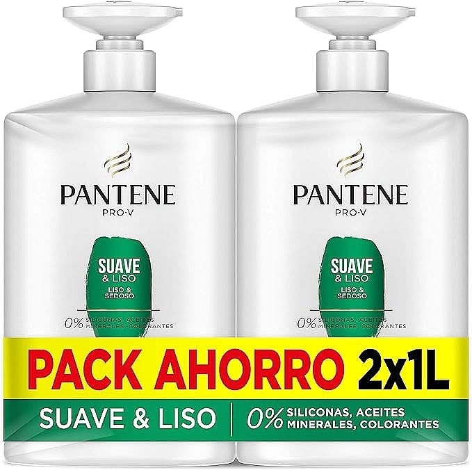 Zestaw dla mężczyzn - Pantene Pro-V Soft & Smooth Shampoo (shmp/2x1000ml) — Zdjęcie N1