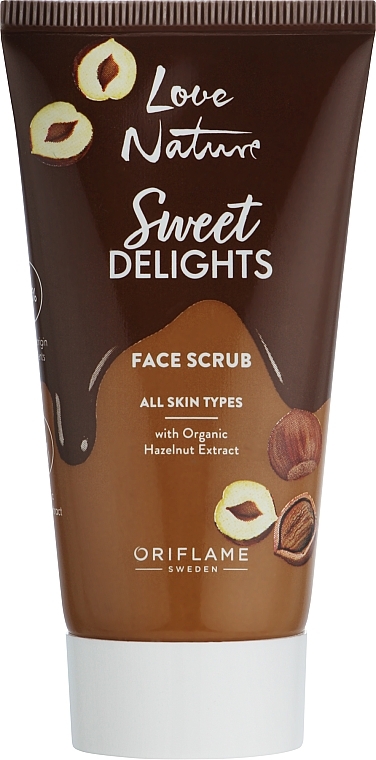 Peeling do twarzy z organicznym ekstraktem z orzechów laskowych - Oriflame Love Nature Sweet Delights Face Scrub — Zdjęcie N1