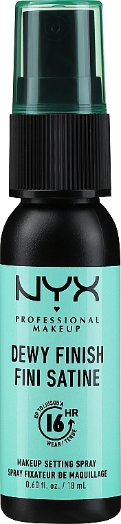 Mgiełka utrwalająca makijaż - NYX Professional Makeup Dewy Finish Long Lasting Setting Spray (miniprodukt) — Zdjęcie N1