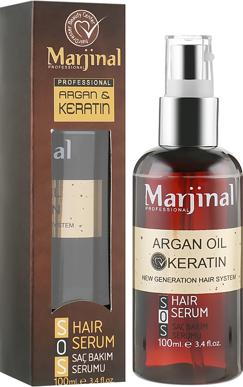 Keratynowe serum do włosów z olejkiem arganowym - Marjinal Argan Oil Keratin Hair Serum