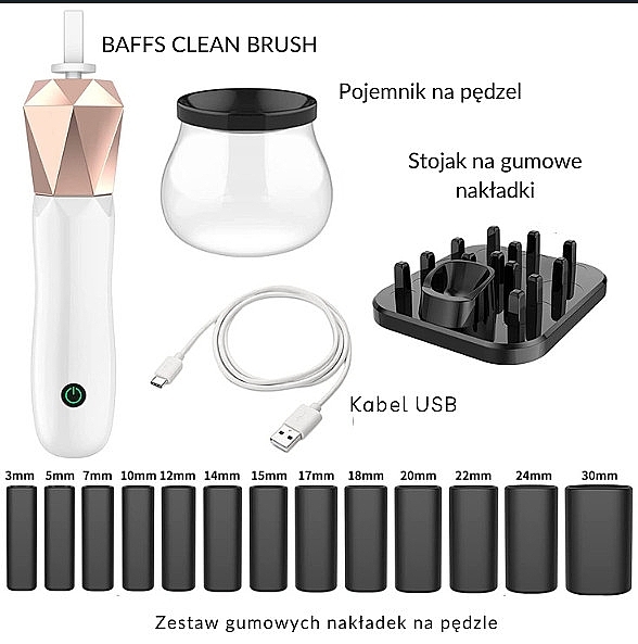 Urządzenie do czyszczenia i suszenia pędzli do makijażu - Baffs Clean Brush — Zdjęcie N3