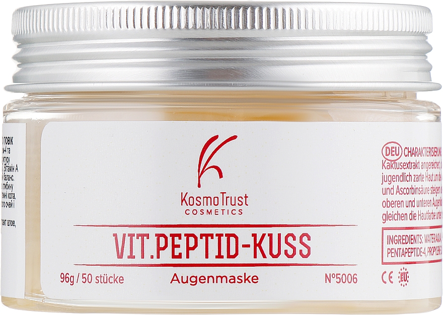 Podwójne płatki na dolną i górną powiekę - KosmoTrust Cosmetics Vit.Peptide-Kuss Augenmaske — Zdjęcie N1