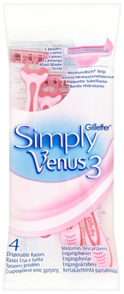 Zestaw jednorazowych maszynek do golenia Venus Simply - Gillette Venus Simply 3