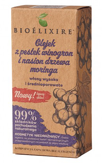 Olejek z pestek winogron i nasion drzewa moringa - Bioelixire — Zdjęcie N1