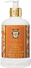 Naturalne mydło w płynie Cytrusy i werbena - Saponificio Artigianale Fiorentino Citrus And Verbena Luxury Liquid Soap — Zdjęcie N1