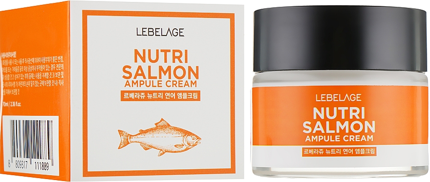 Odżywczy krem ​​z olejem z łososia - Lebelage Ampule Cream Nutri Salmon
