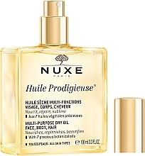 Suchy olejek do pielęgnacji twarzy, ciała i włosów - Nuxe Huile Prodigieuse Multi-Purpose Care Multi-Usage Dry Oil — Zdjęcie N2