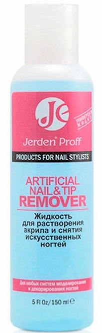 Płyn do rozpuszczania akrylu i zdejmowania sztucznych paznokci - Jerden Proff Artificial Nail&Tip Remover — Zdjęcie N1