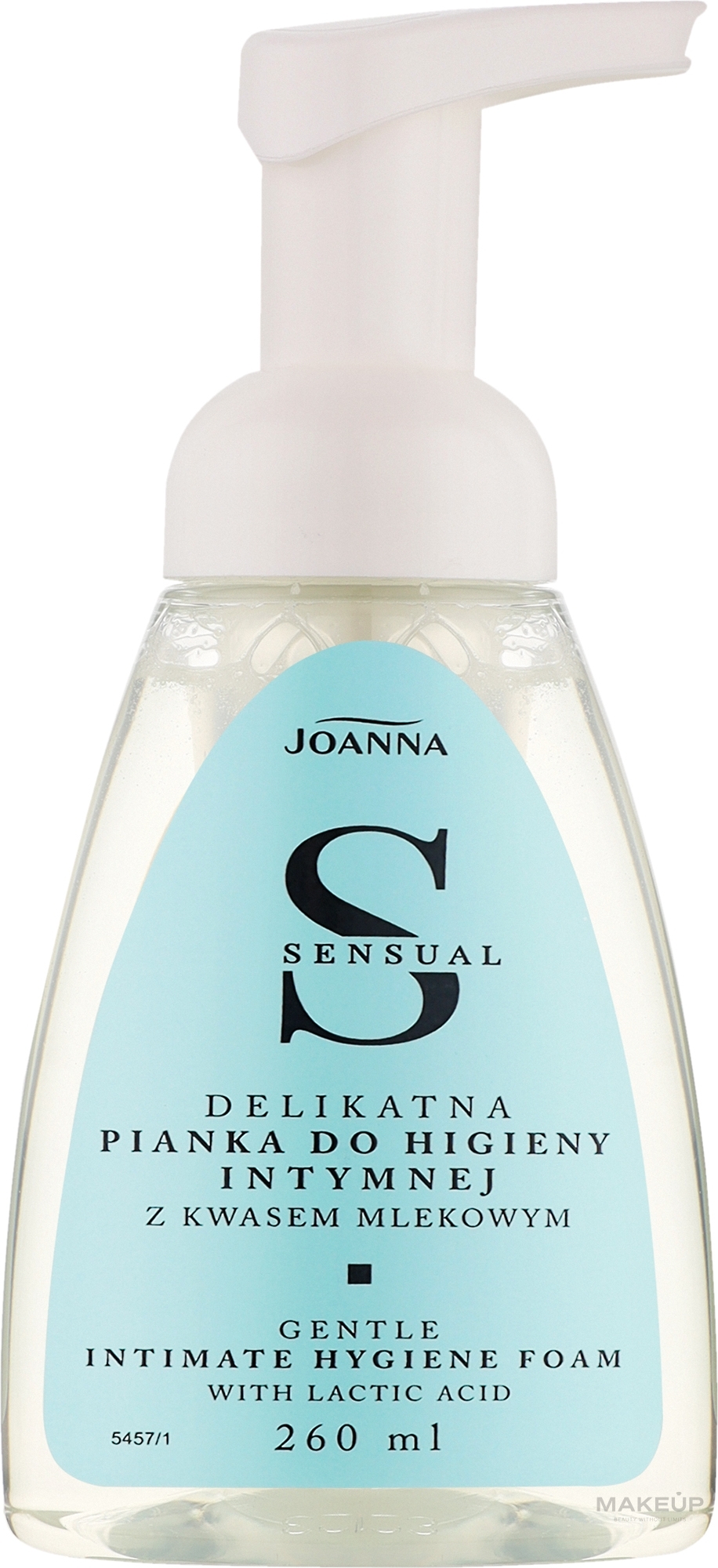 Delikatna pianka do higieny intymnej - Joanna Sensual Gentle Intimate Hygiene Foam — Zdjęcie 260 ml