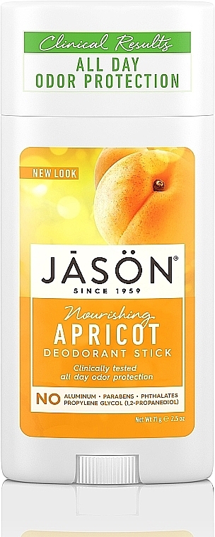 Morelowy dezodorant w sztyfcie - Jason Natural Cosmetics Pure Natural Deodorant Stick Apricot — Zdjęcie N1