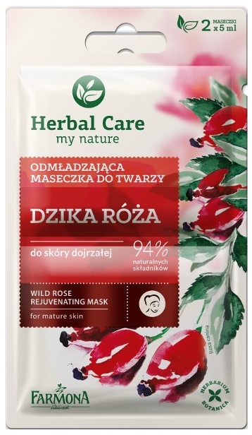 Odmładzająca maseczka do twarzy Dzika róża - Farmona Herbal Care Wild Rose Rejuvenating Mask