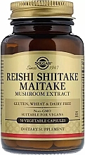 PRZECENA! Suplement diety Ekstrakt z grzybów reishi, shitake i maitake w kapsułkach - Solgar Reishi Shiitake Maitake Mushroom Extract * — Zdjęcie N1