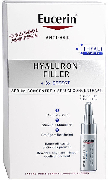 Skoncentrowane serum przeciwzmarszczkowe w ampułkach - Eucerin Hyaluron-Filler — Zdjęcie N2