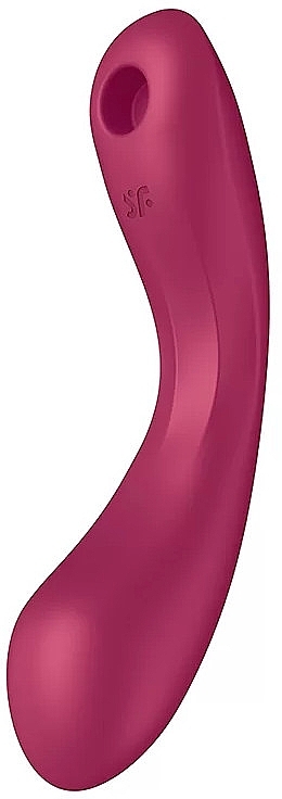 Wibrator próżniowy i stymulator punktu G, czerwony - Satisfyer Curvy Trinity 1 — Zdjęcie N2