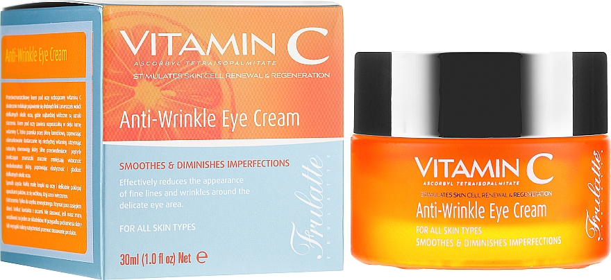Przeciwzmarszczkowy krem na powieki - Frulatte Vitamin C Anti-Wrinkle Eye Cream