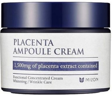 Silnie nawilżający krem do twarzy - Mizon Placenta Ampoule Cream — Zdjęcie N1
