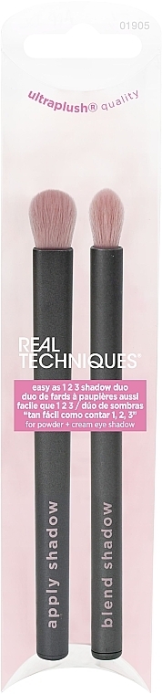 Zestaw pędzli do makijażu oczu - Real Techniques Easy 123 Shadow Makeup Brush Duo — Zdjęcie N1