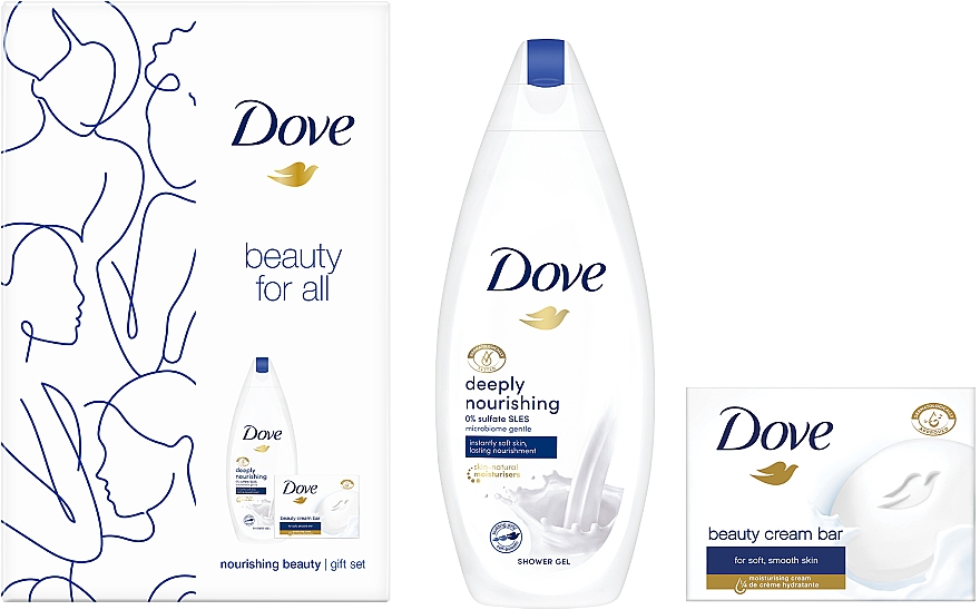 Zestaw - Dove Nourishing Beauty Gift Set (sh/gel/250ml + soap/100g) — Zdjęcie N3