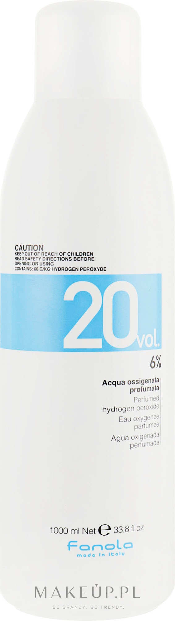 Emulsja utleniająca - Fanola Acqua Ossigenata Perfumed Hydrogen Peroxide Hair Oxidant 20vol 6% — Zdjęcie 1000 ml