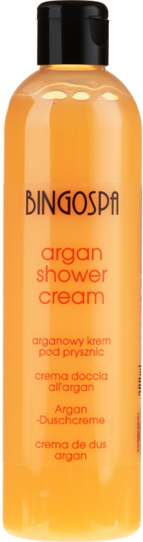 Arganowy krem pod prysznic z brzoskwinią - BingoSpa Argan Oil Shower Cream With Peach — Zdjęcie N2