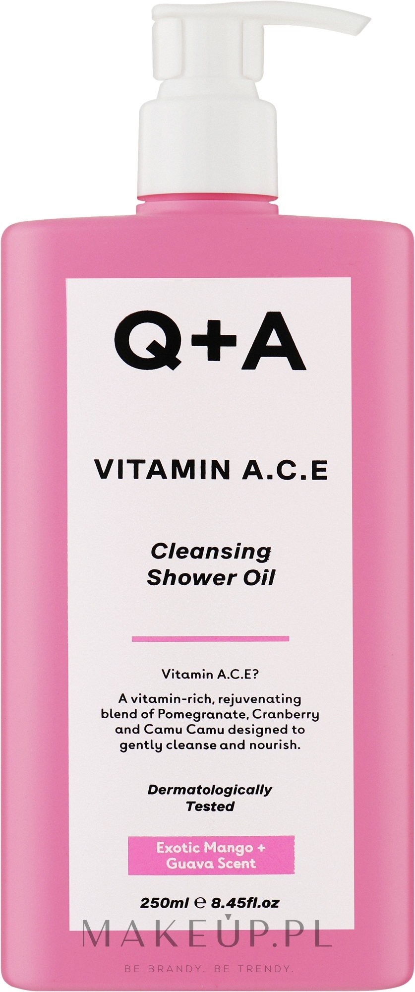 Witaminowy olejek pod prysznic - Q+A Vitamin A.C.E Cleansing Shower Oil — Zdjęcie 250 ml