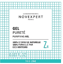 Żel na przebarwienia skóry z cynkiem - Novexpert Trio-Zinc Purifying Gel (próbka) — Zdjęcie N2