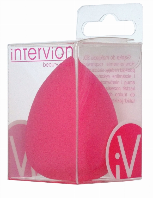 Gąbka 3D do makijażu, różowa - Inter-Vion — Zdjęcie N1