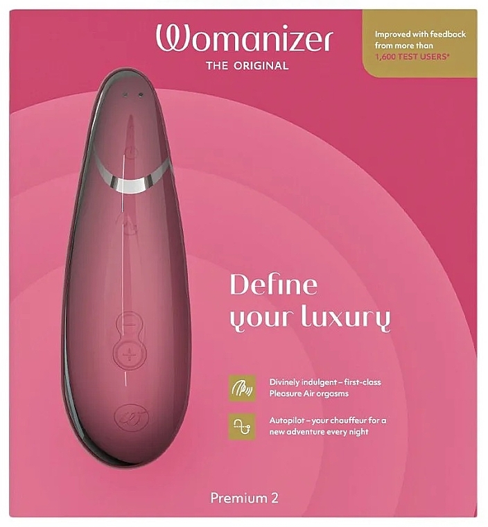 PRZECENA! Podciśnieniowy stymulator łechtaczki, różowy - Womanizer Premium 2 Raspberry * — Zdjęcie N1