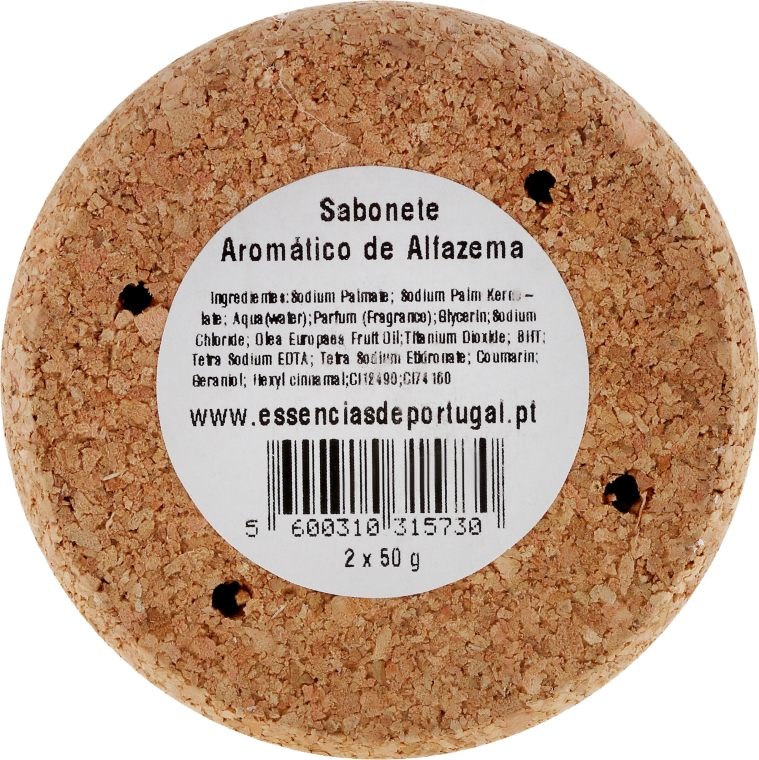 Naturalne mydło w kostce Lawenda - Essências de Portugal Tradition Jewel-Keeper Lavender Soap (w pudełeczku z korka) — Zdjęcie N3