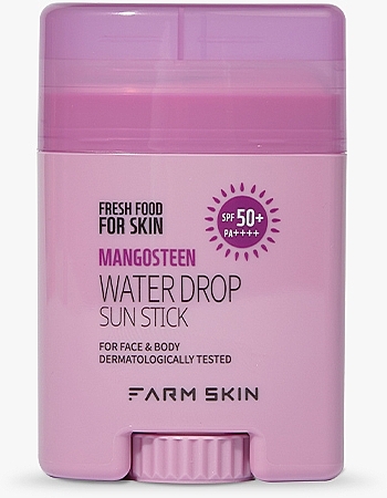 Wodoodporny sztyft przeciwsłoneczny - Farm Skin Fresh Food For Skin Mangosteen Water Drop Sun Stick SPF50+ — Zdjęcie N1