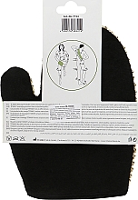 Rękawica do masażu czarna, 16 x 23 cm - Titania — Zdjęcie N2