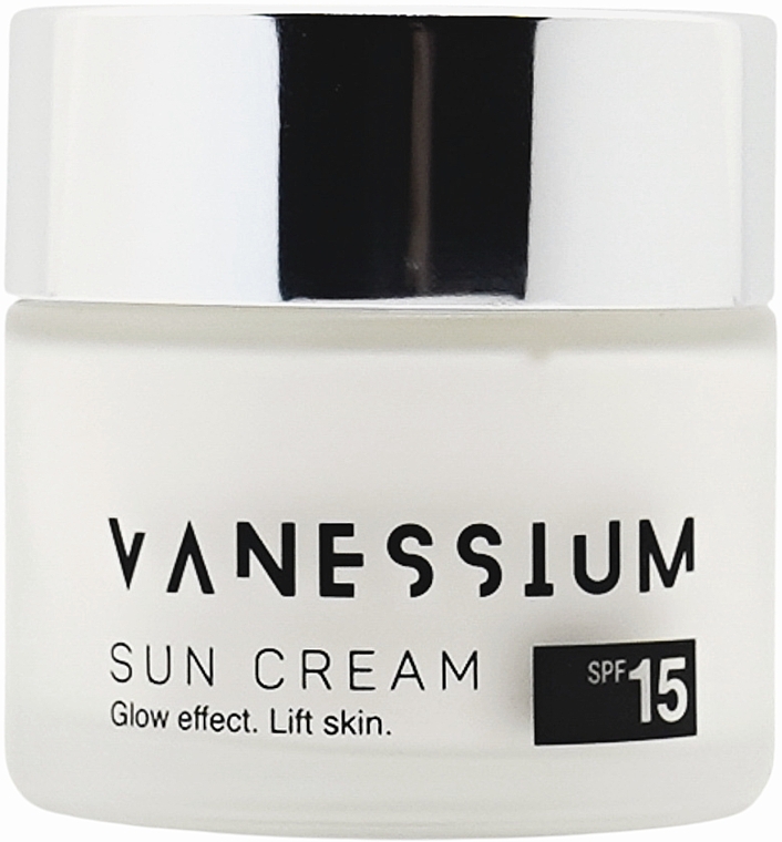 Krem z filtrem SPF 15 do twarzy - Vanessium Sun Cream Glow Effect Lift Skin SPF15 — Zdjęcie N1