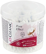 Patyczki kosmetyczne w okrągłym pudełku Efekt czystości, 200 szt. - Cleanic Pure Effect — Zdjęcie N1