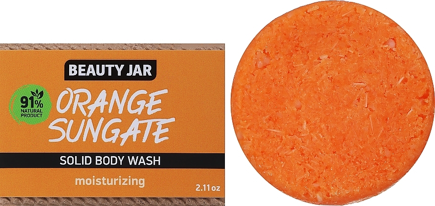 Żel pod prysznic w postaci stałej - Beauty Jar Orange Sungate Moisturizing Solid Body Wash — Zdjęcie N1