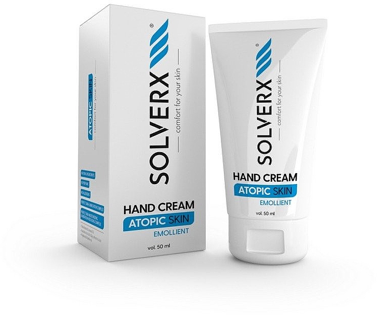 Krem do rąk do skóry atopowej - Solverx Atopic Skin Hand Cream — Zdjęcie N1