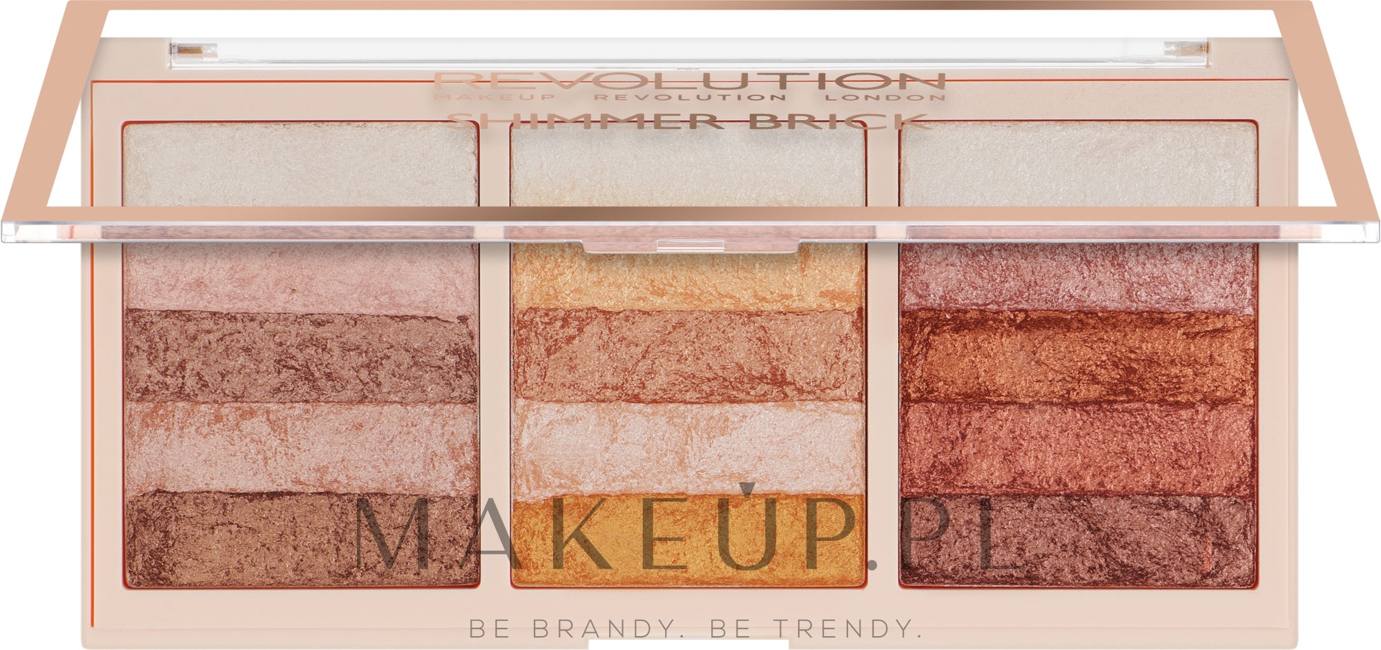 Paletka rozświetlaczy do twarzy - Makeup Revolution Shimmer Brick Palette — Zdjęcie 12 g