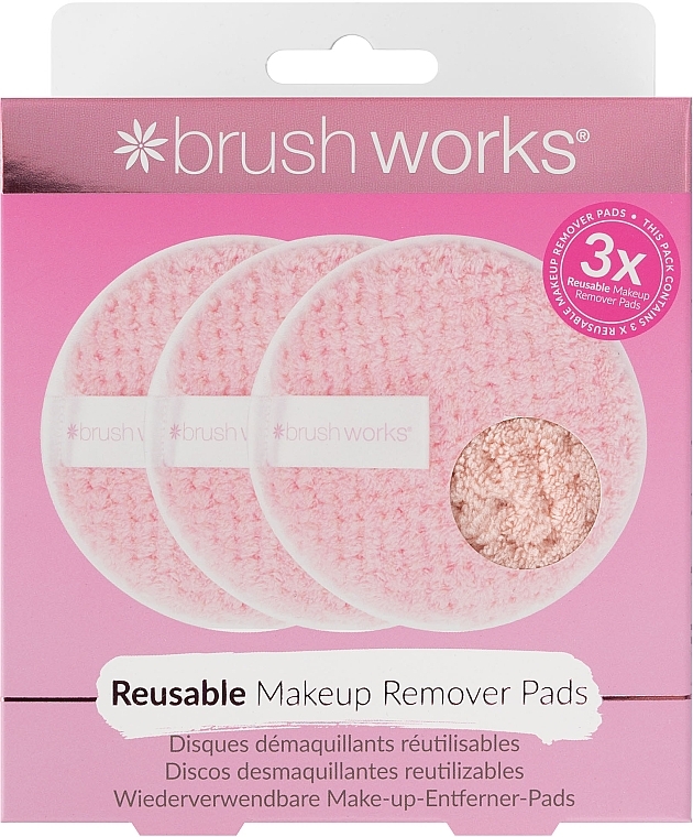 Silikonowe gąbki do mycia twarzy - Brushworks Reusable Makeup Remover Pads  — Zdjęcie N2